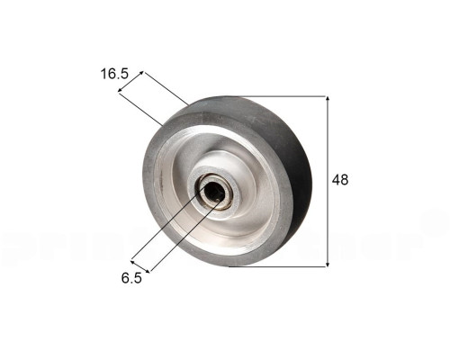 Feeder wheel for KBA (rubber) with bearing