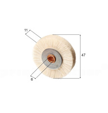 Brush wheel for Komori / Roland / Mabeg
