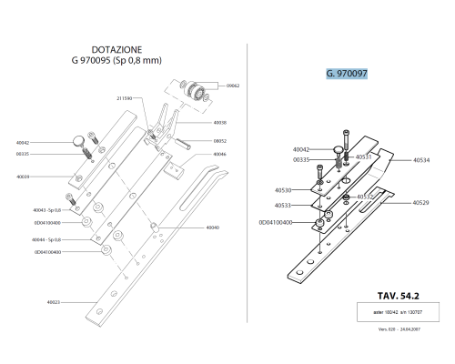 Кронштейн самонакладу G.970097
